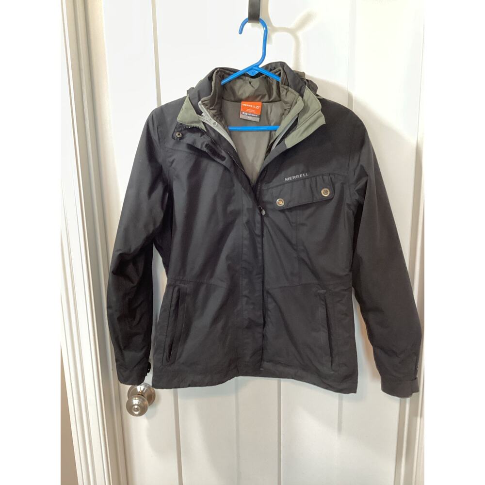 Merrell Opti-Warm‎ Winter Hooded Coat with Removable Liner Black Size Small